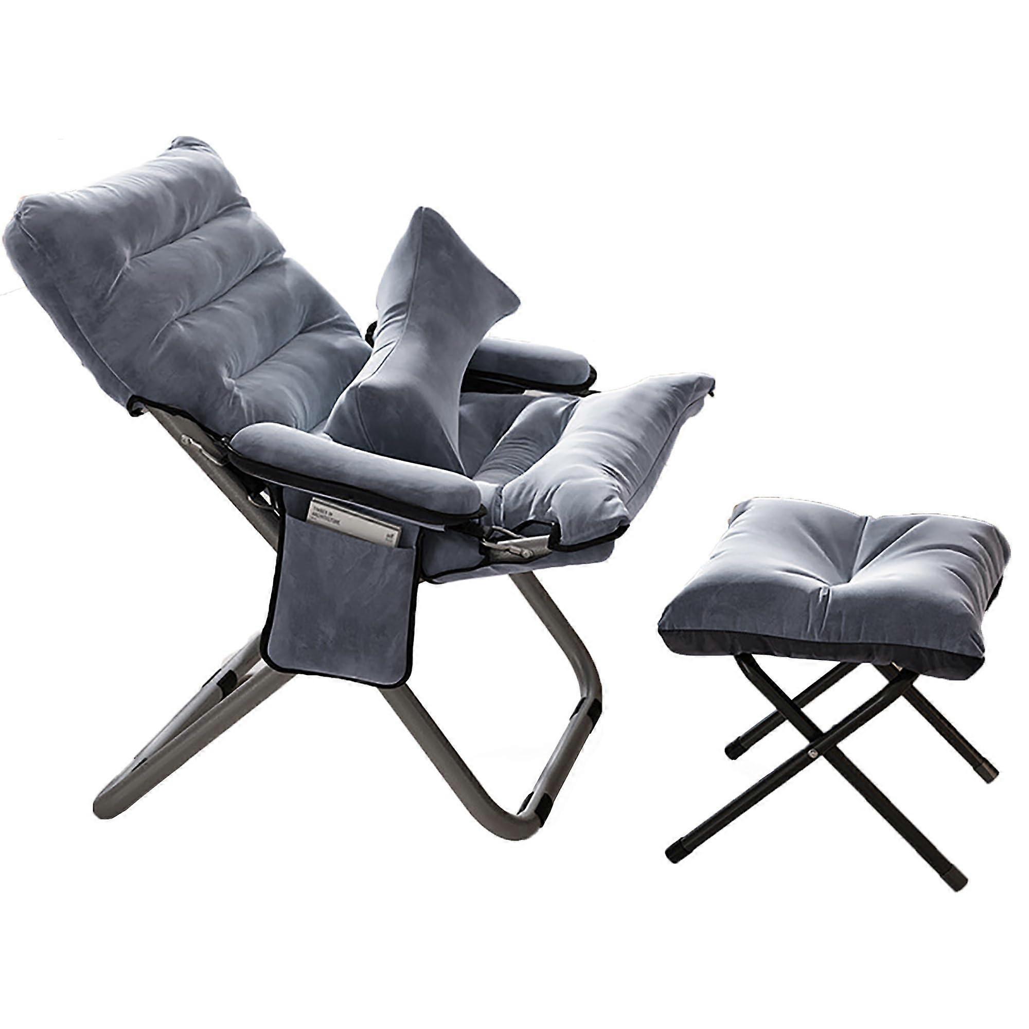 Zero Gravity Folding Lounge Chair with Armrests for Camping, Beach, Garden, Lightweight Gray