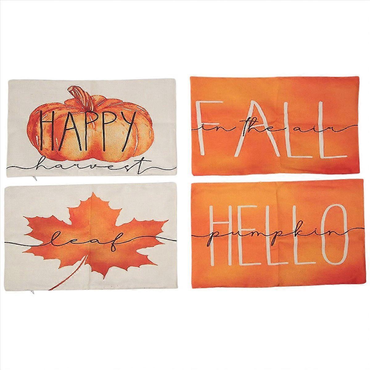 Fall Decor Maple Leaf Throw Pillow Covers, 12 x 20 Autumn
