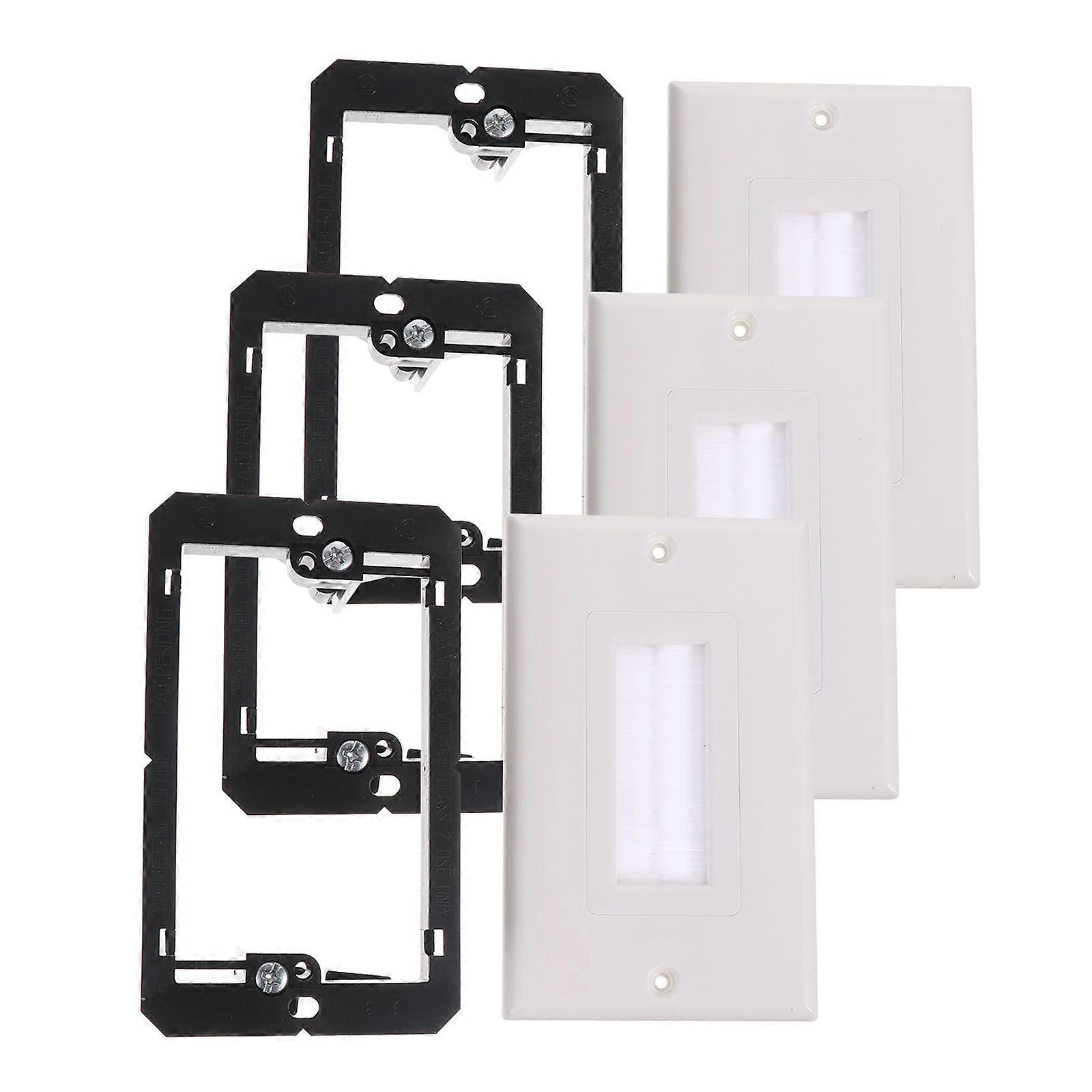 American Single Brush Wall Plate for Wall Mounting Bracket 3Pcs Set