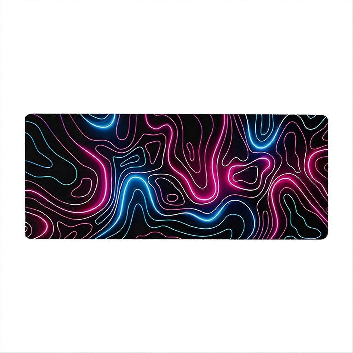 Topographic Contour Extended Big Mousepad, Desk Pad with 3mm Base