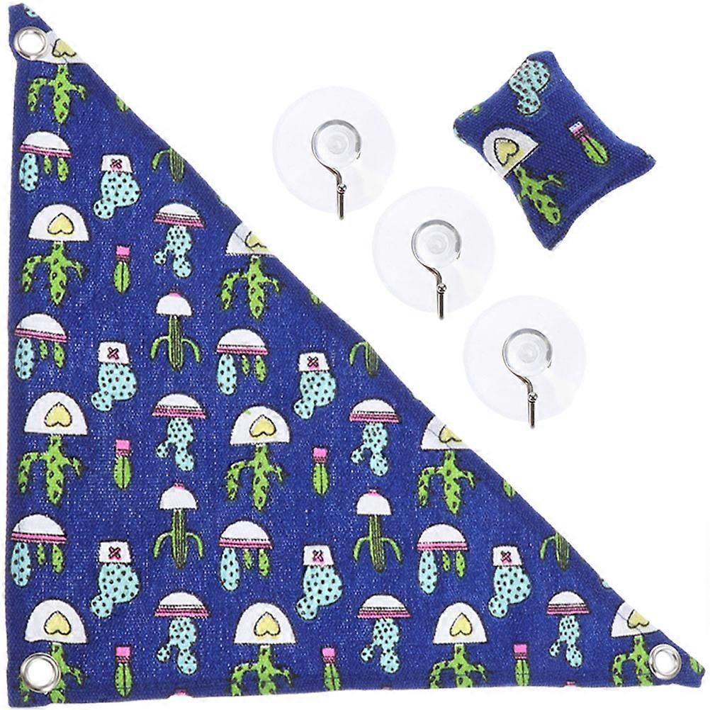 Reptile Hammock Lizard Hammock for Sleeping 1Set Breathable Canvas Blue