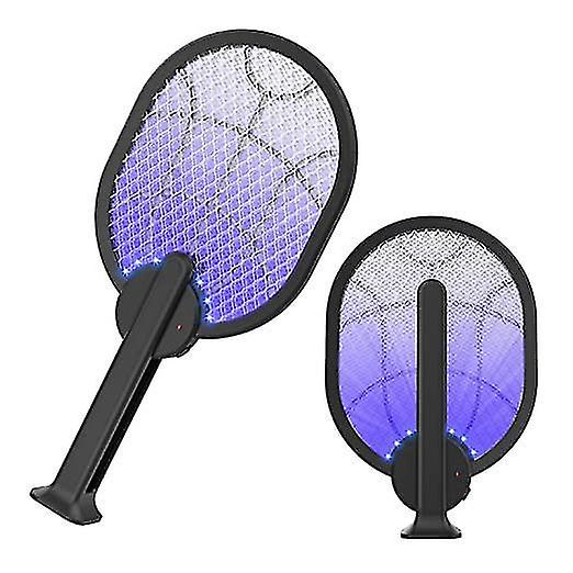 4200v Electric Fly Zapper 2 In 1 Foldable Fly Swatter Racket