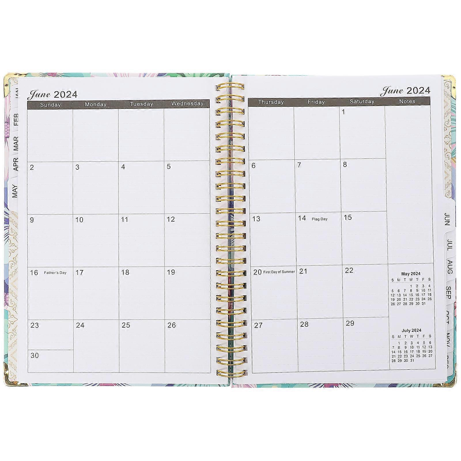 Spiral Planner Notebook for Weekly Planning 4Pcs Academic Notepad