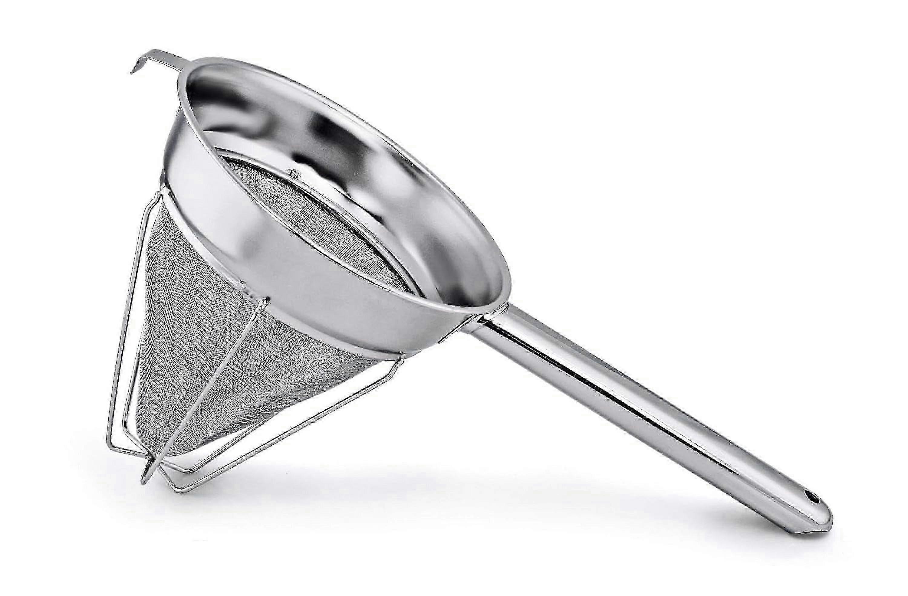 Reinforced 8 Inch Strainer Compatible with Multipurpose Kitchen Use and Draining