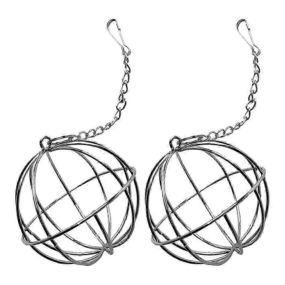 Silver Rabbit Hanging Feeder Balls for Feeding 4Pcs Set