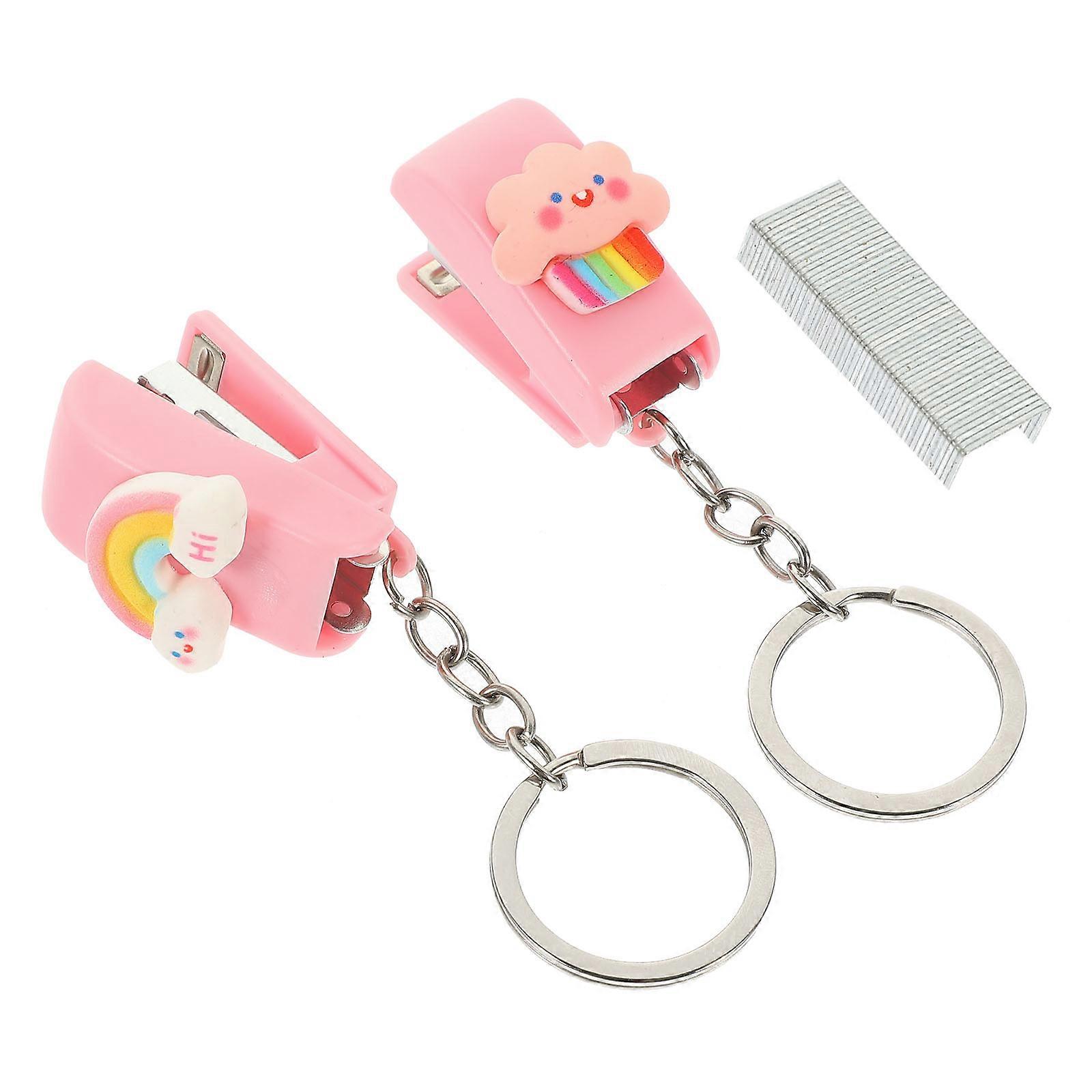 Mini Stapler Set Metal Hand Staplers for School Use 2Sets