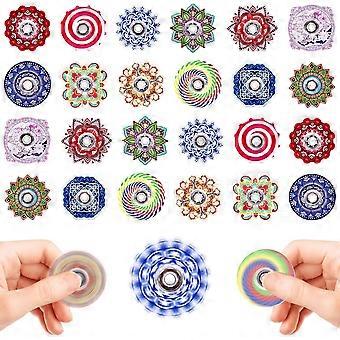 Verpakking van 24 fidget spinners (grootverpakking), mini fidget spinners voor kinderen, fidget speelgoed voor volwassenen, feestartikelen en prijzen voor in de klas, geschikt voor kinderen met autisme en ADHD, stressverlichting.