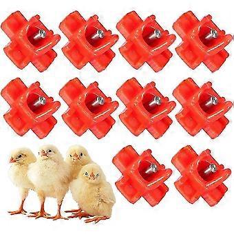 10pcs Water Nipple Chicken Feeder, Automatic Chicken Drinker