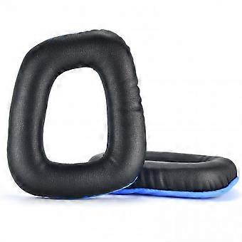 PU Ear Pads for Logitech G35, G930, G430, F450, G331, G231, G431 and G432 Headphones Black + Blue Color: Negro + Azul MC1