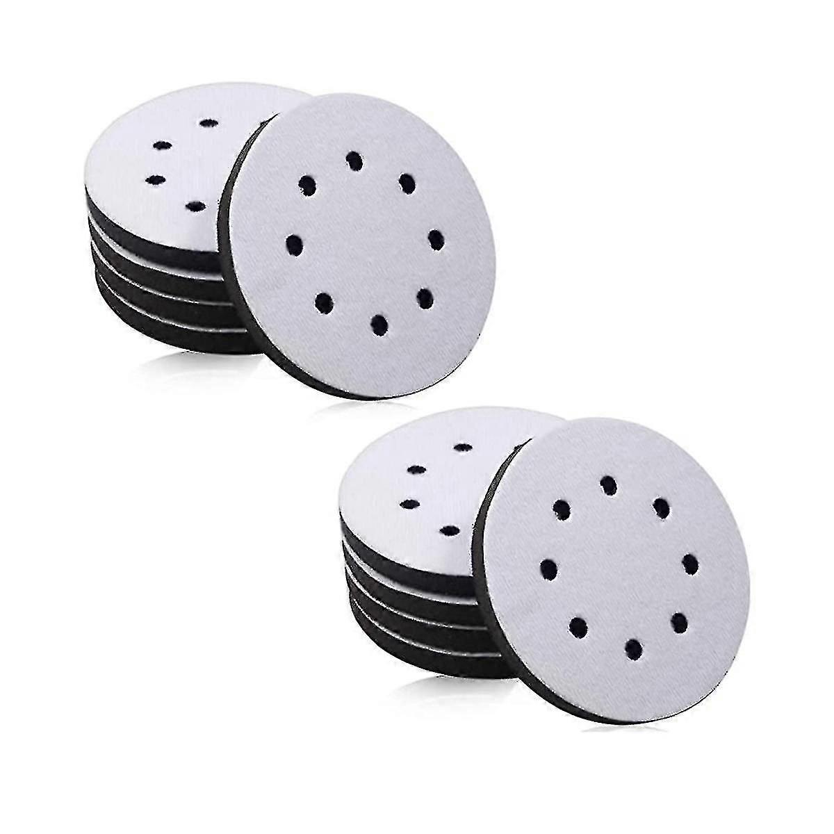 10 Pack Soft Density Interface Pads 5 Inch 8 Holes Hook And Loop Sponge Cushion Buffer Backing Pad