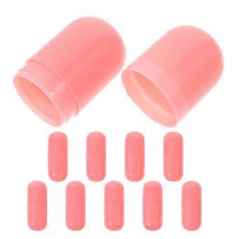 Aufbewahrungsbox für Lippenbalsam, 10 Stück, leere Mini-Lippenbalsam-Behälter in Rosa