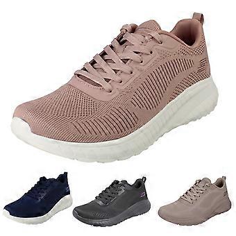 Skechers Bobs Memory Foam Vegan Sneakers voor dames 117209 Face Off - Natuurlijk Nude Textiel - UK Maat 8 - EU Maat 41 - US Maat 11