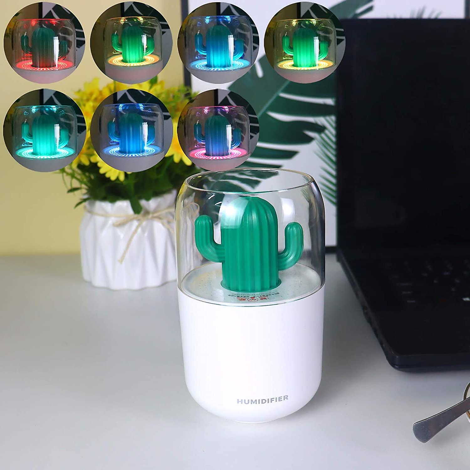 Mini Humidifier, 300ml USB Cool Mist Portable Cactus Humidifier with Night  Light, Super Quiet, Auto Shut-Off for Bedroom Office Car Travel (White Cact  | Fruugo UK