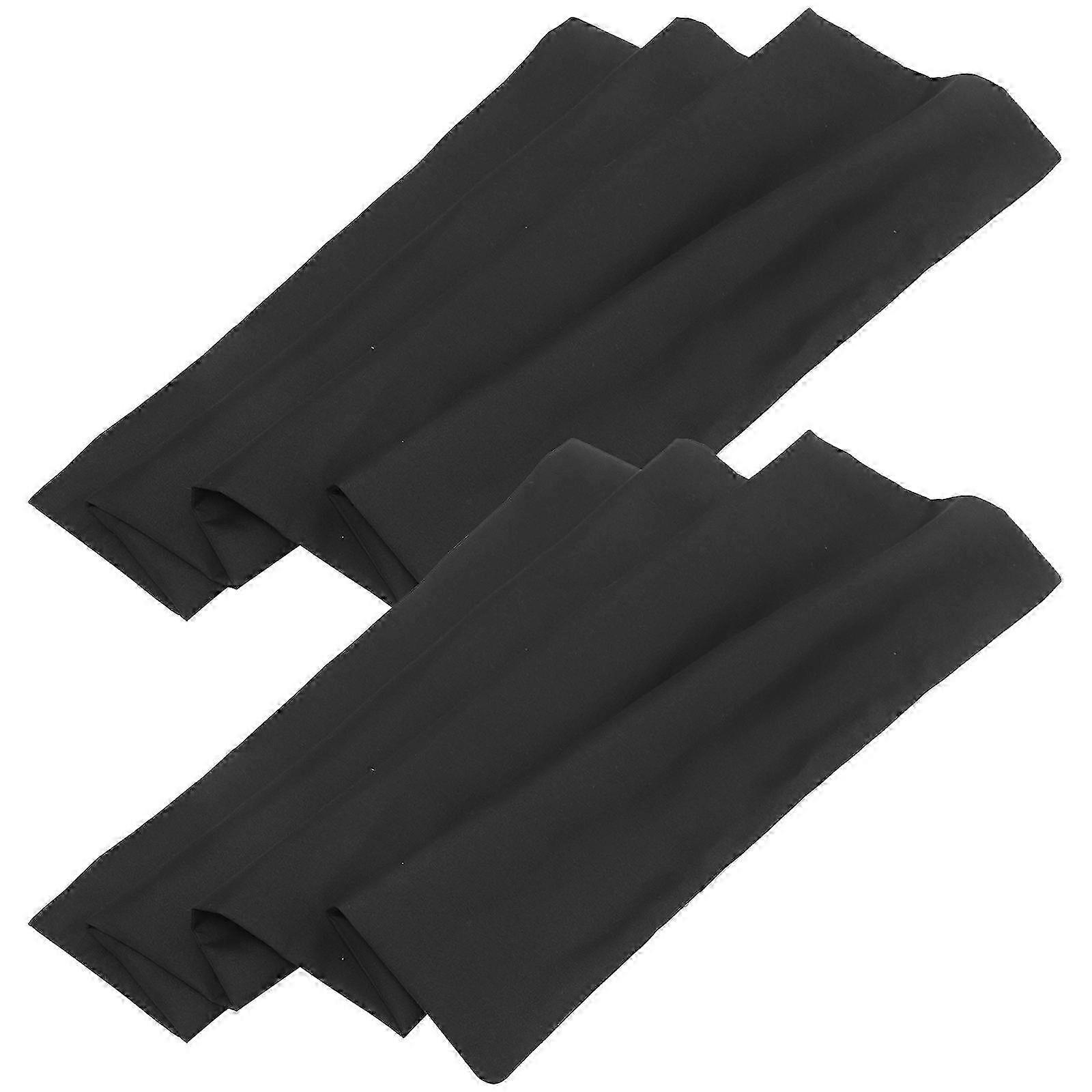 Black Polyester Pillowcases Thickened Envelope Style Covers compatible with Protecting Use 2Pcs