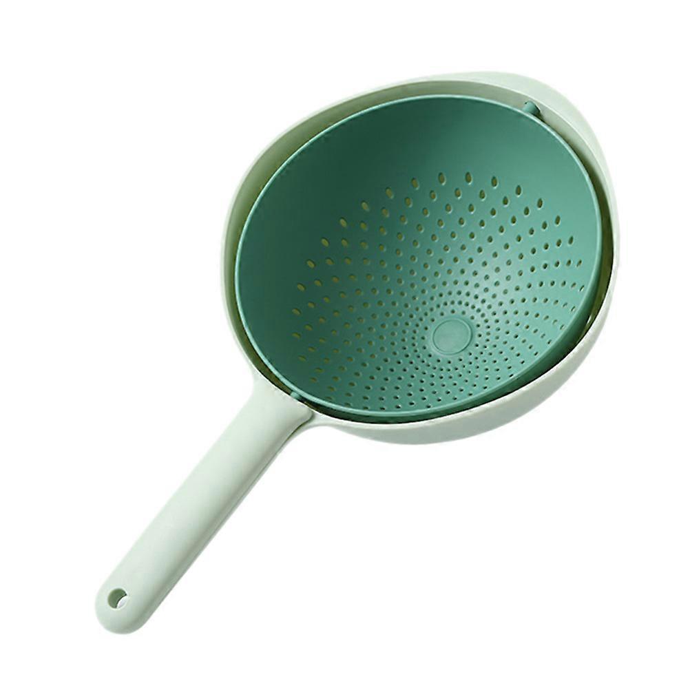 Double-Layer Kitchen Drain Basket Fruit Vegetable Washing Basket with Filter
