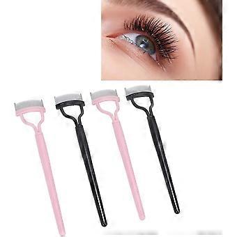 Eyelash Separator and Lash Comb, Portable Plastic Handle Cosmetic Brush, 4 Pieces with Cover for Home