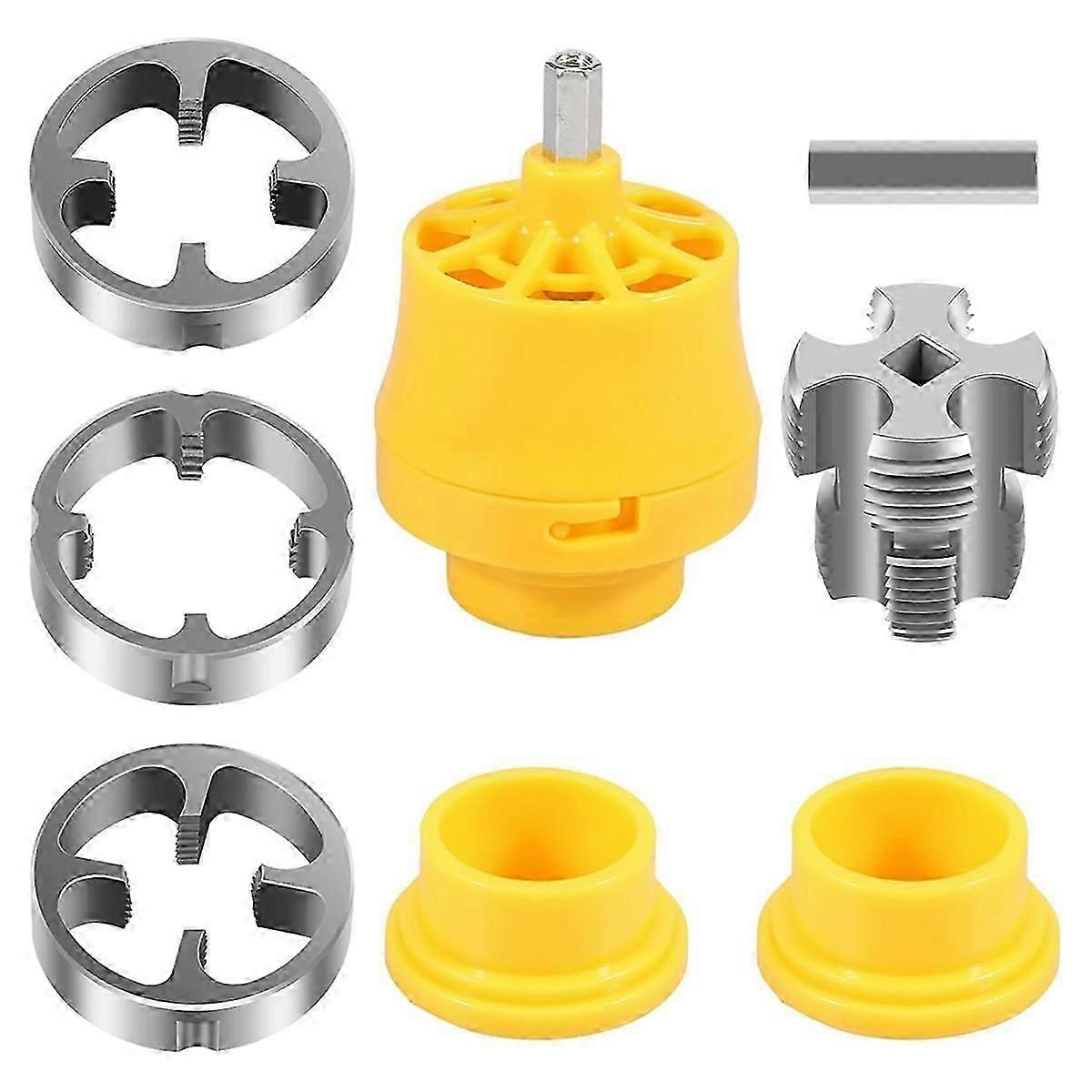 PVC Thread Maker Tool for Electric Drill, Dies Pipe Threader Plumbing Tool, PVC Pipe Threading Plum