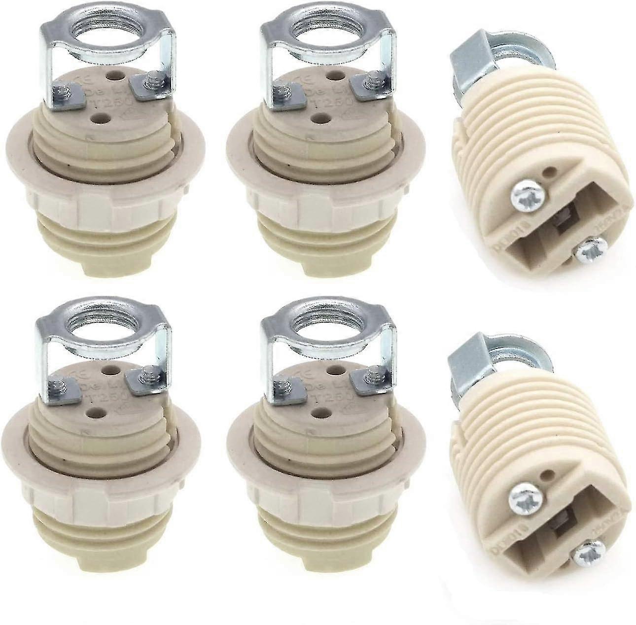 Pack G9 Lamp Holder with Bracket, Ceramic Threaded G9 Halogen Socket