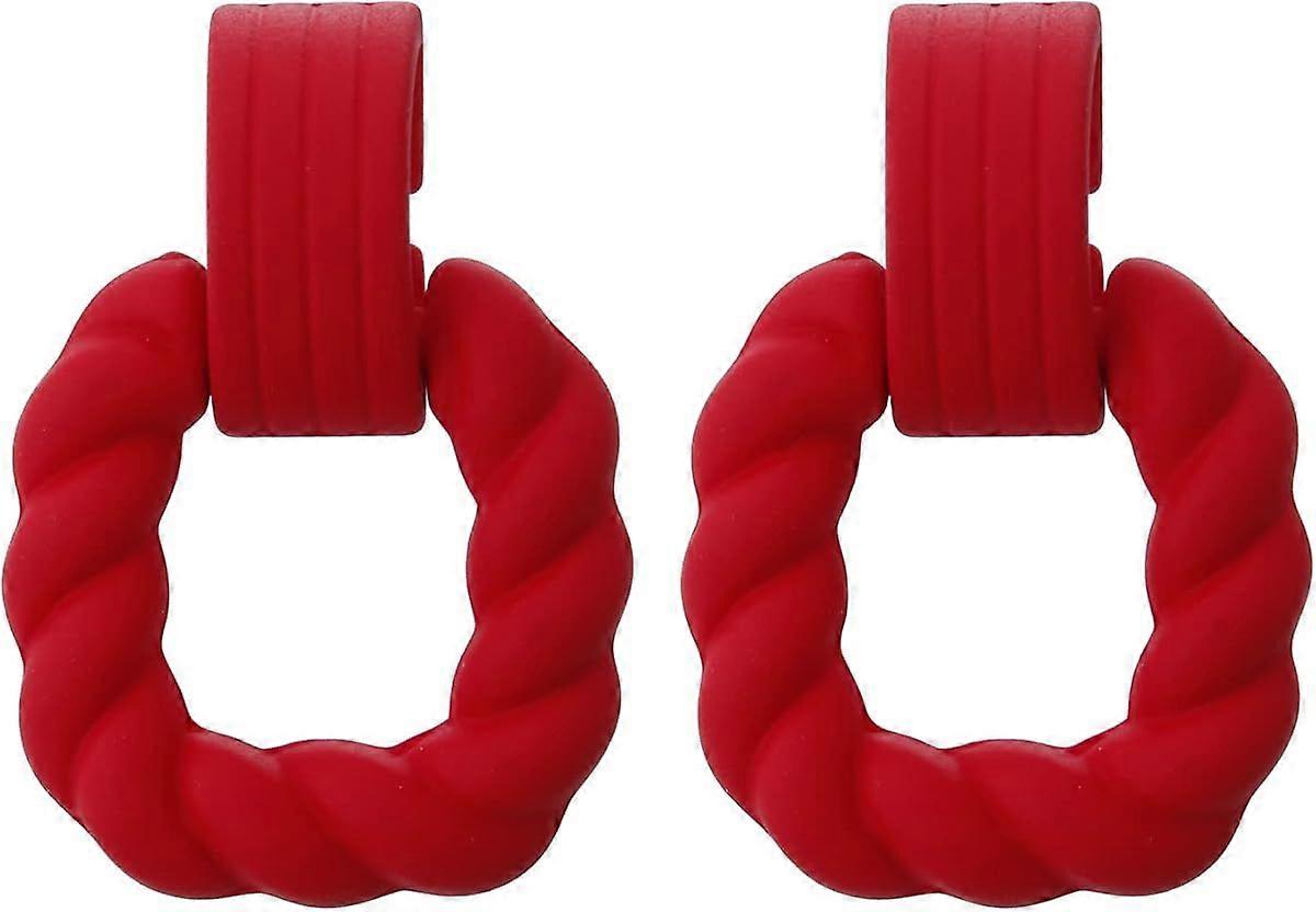 Acrylic Square Earrings Twisted Geometric Statement Earrings
