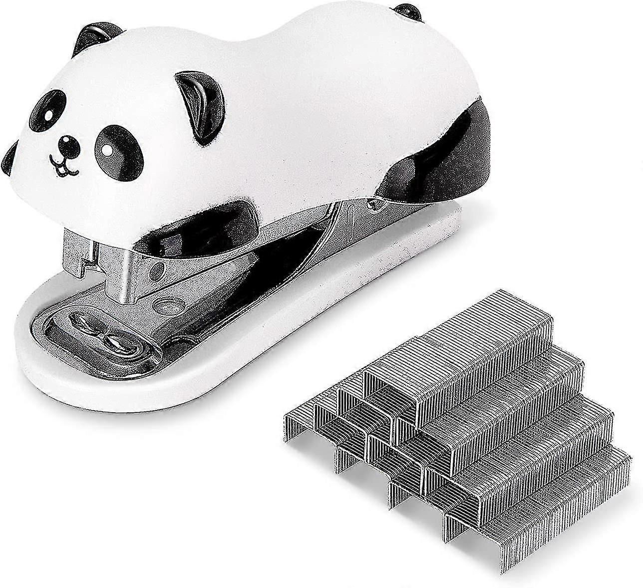 Mini Cute Panda Desktop Stapler, Office Stapler, 12 Sheet Capacity, Includes1000pcs Staples