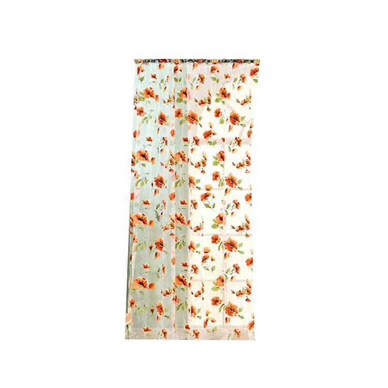 Durable Valance Charming Flower Pattern Window Curtain