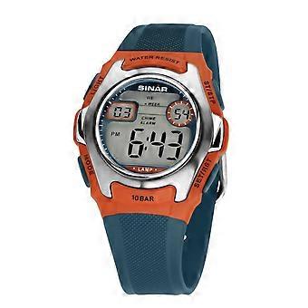 SINAR Youth Watch Kids Wristwatch Digital Quartz Silicone XE-50-6 orange silver
