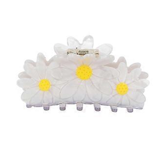 Pinces à cheveux élégantes en forme de fleur, accessoire de coiffure tendance pour femmes, grande marguerite blanche AQ