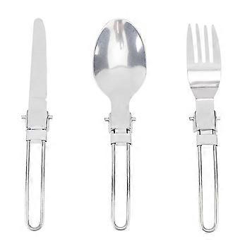 DTCY Travel Tableware Set Collapsible Portable Stainless Steel Flatware Sets for Garden Dinner RV Life Daily Life 26-27