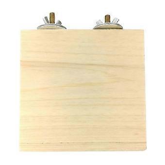 1 plateforme en bois de 12 x 12 cm pour petit animal de compagnie, idéale pour hamster. Accessoire pour cage ou nid, jouet d'escalade (lot de 2).