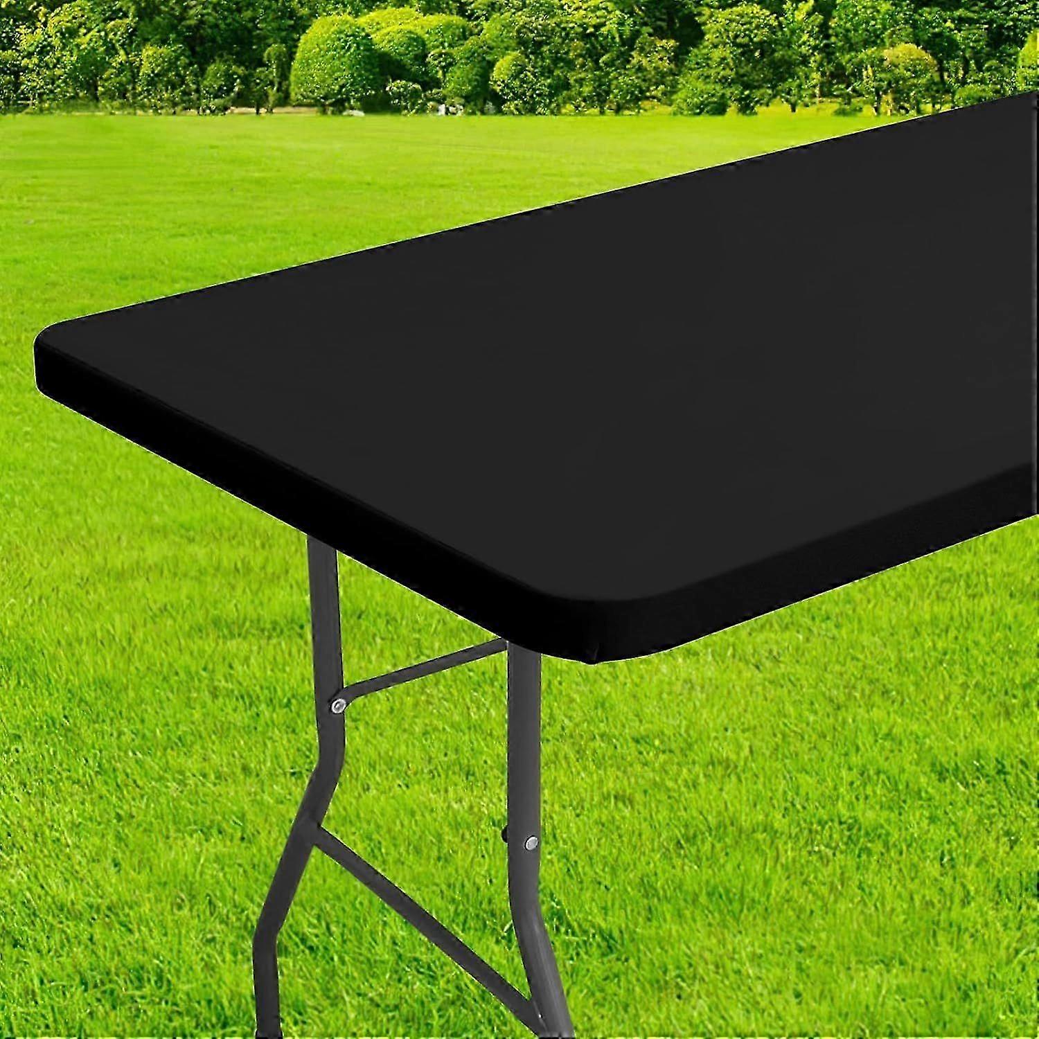 puxi Rectangle Table Cloth Cover, Waterproof Polyester Elastic