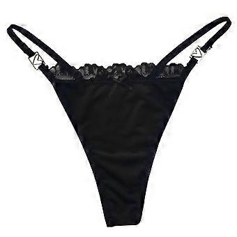 Leopard Print Triangular Underwear with Soft Lace Bows Low Rise G-String Metal Heart Panties Briefs for Women Lingerie zebra stripes L