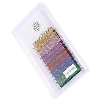 Assorted Color Fake Eyelashes 6Pairs for Eye Makeup with Glitter Fiber