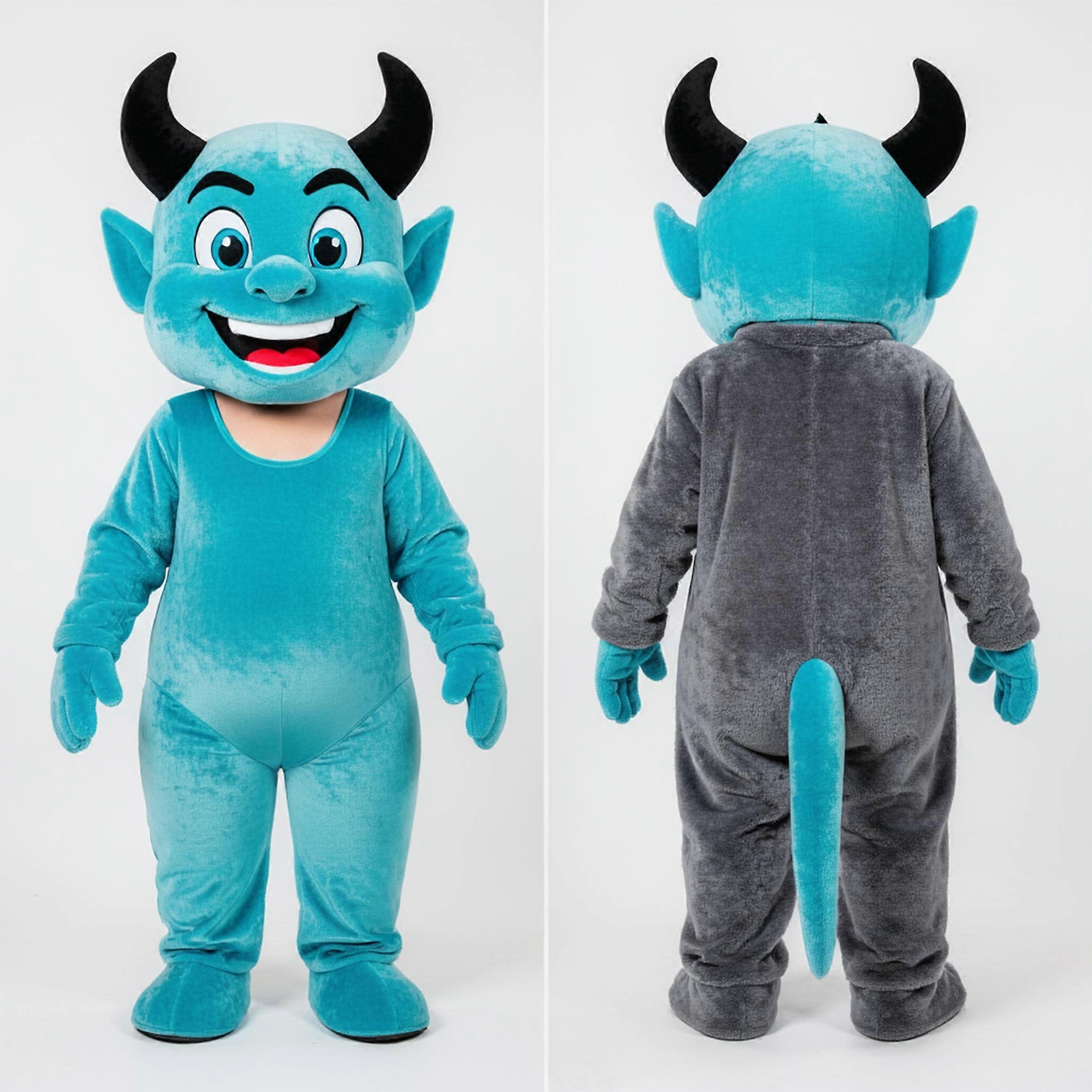 MASTICOT Cyan Velvety Devil Mascot
