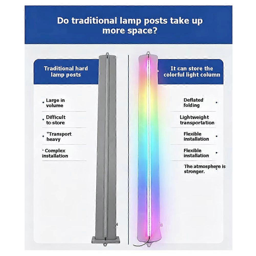 Storeable Inflatable Light, Storeable Inflatable RGB Light Column, 5V RGB Light Column, Storeable and Inflatable