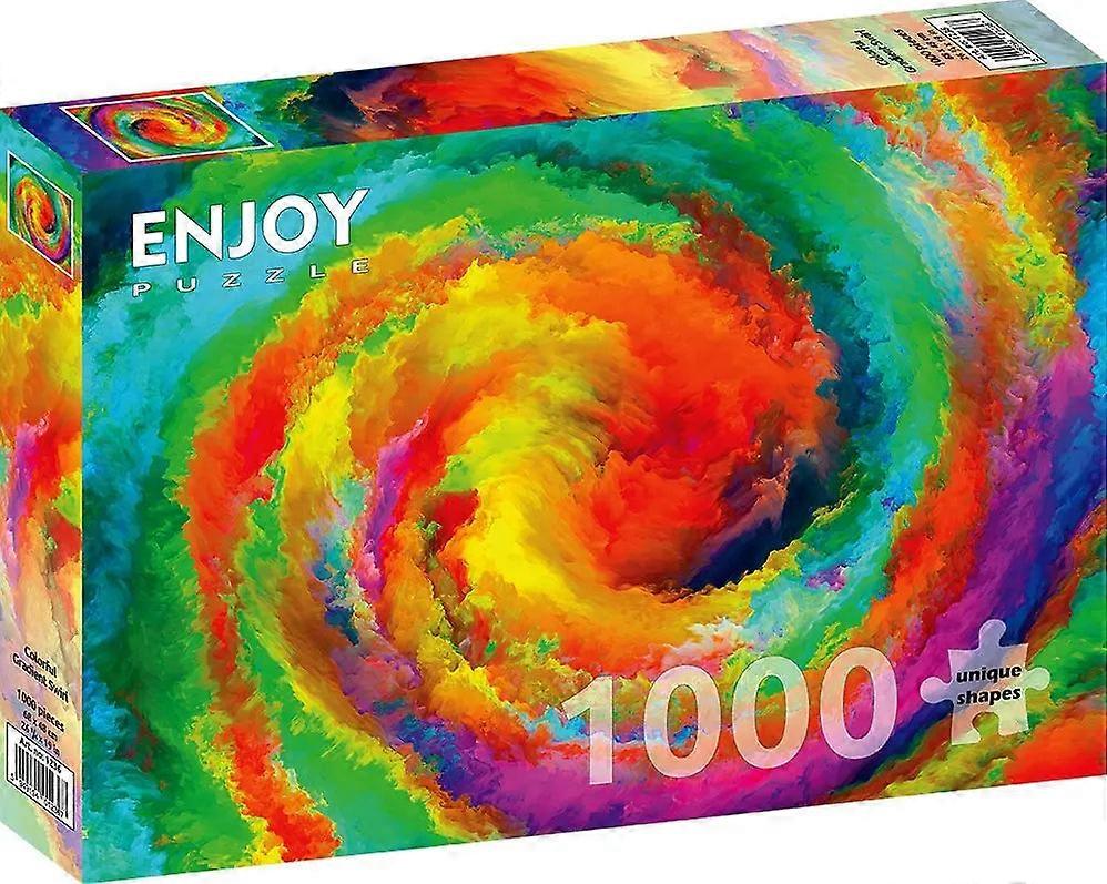 Colorful Gradient Swirl Puzzle 1000 Pieces