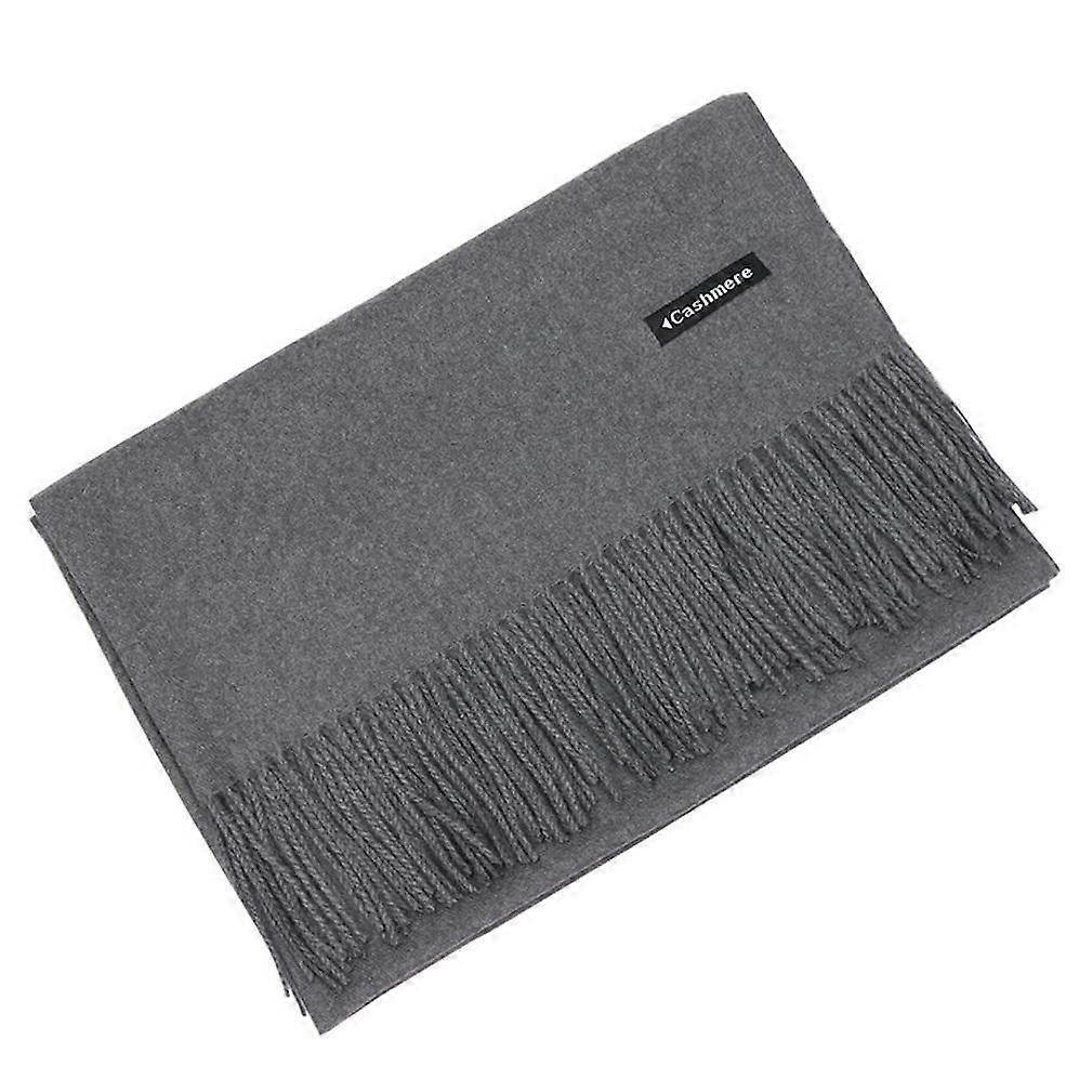 Solid Color Thick Scarf Pashmina Wraps Fringed Scarf