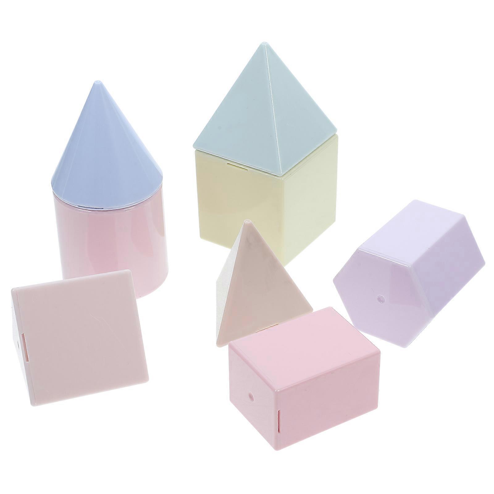 Translucent Light Table Toys 8Pcs Geometric Solids for Teaching