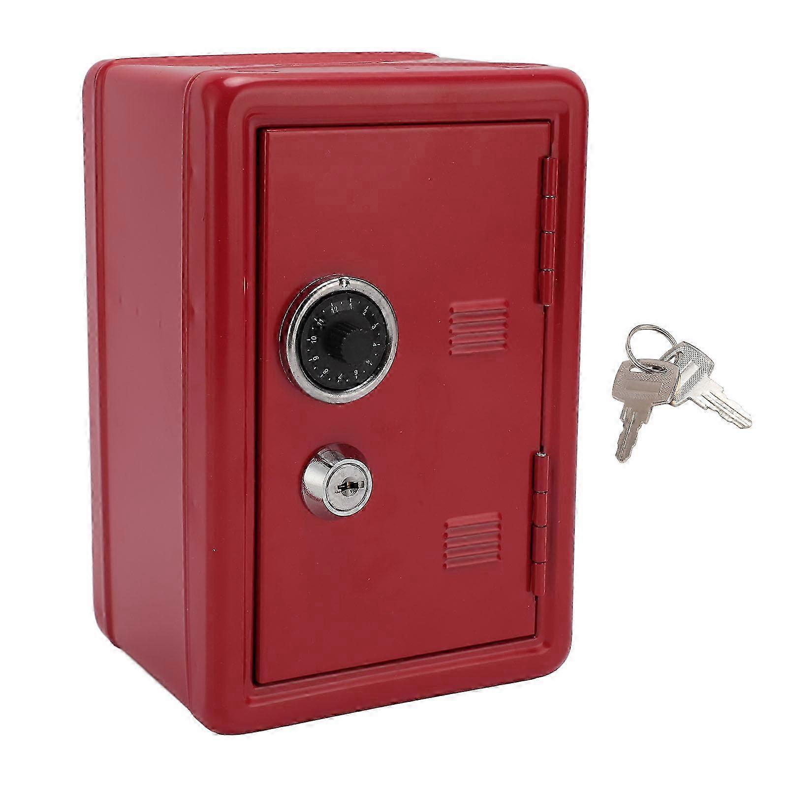 Red Metal Dictionary Mini Safe with Key Lock
