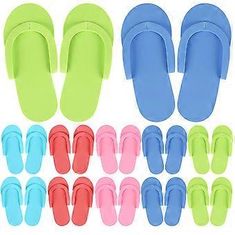 Pedicure Slippers Eva Disposable Slippers for Spa Use 48Pairs Set Assorted Color