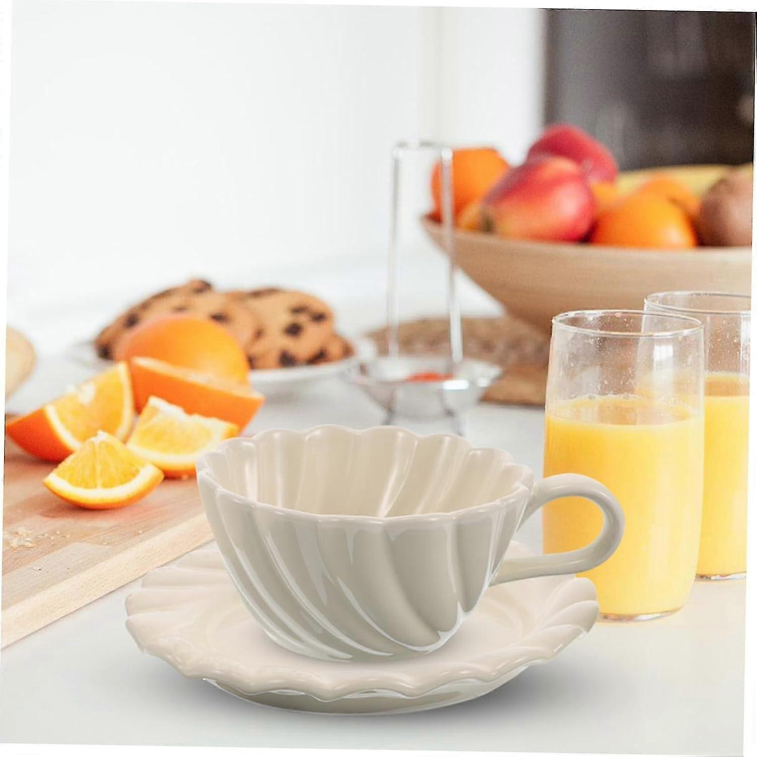 Ceramic Floral Teacup Set With Infuser