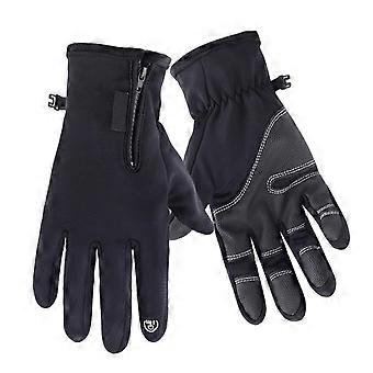 Windproof Cycling Gloves for Men XL Thermal Insulated Winter Riding Gloves with Touchscreen and AntiSkid Palm