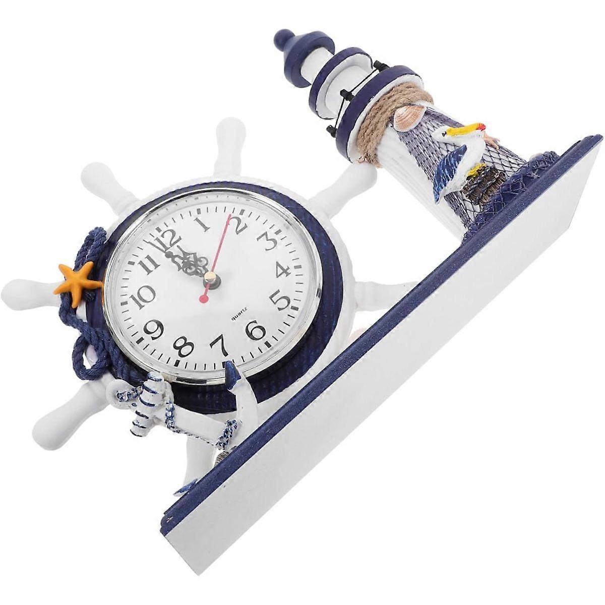 Lighthouse Clock Ornament, Density Board Household Clock