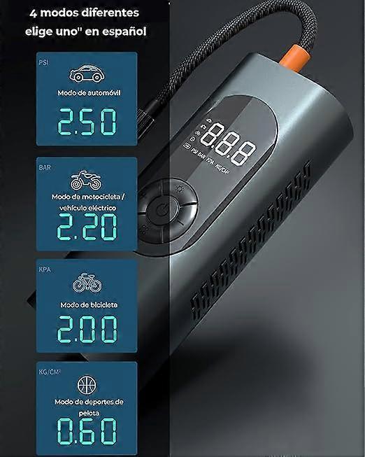 Rechargeable Portable Air Compressor Quick Inflate Wireless LED Nighttime