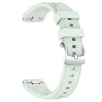 Soft Silicone Replacement Band for Huawei Watch 5 42mm and GT6 41mm, Adjustable Sport Strap Green