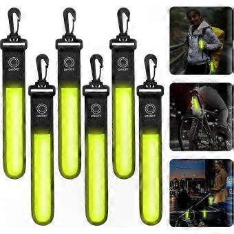 Kids Bag Safety Accessories: LED Flashing Light Reflective Bag Pendants, 4pcs
