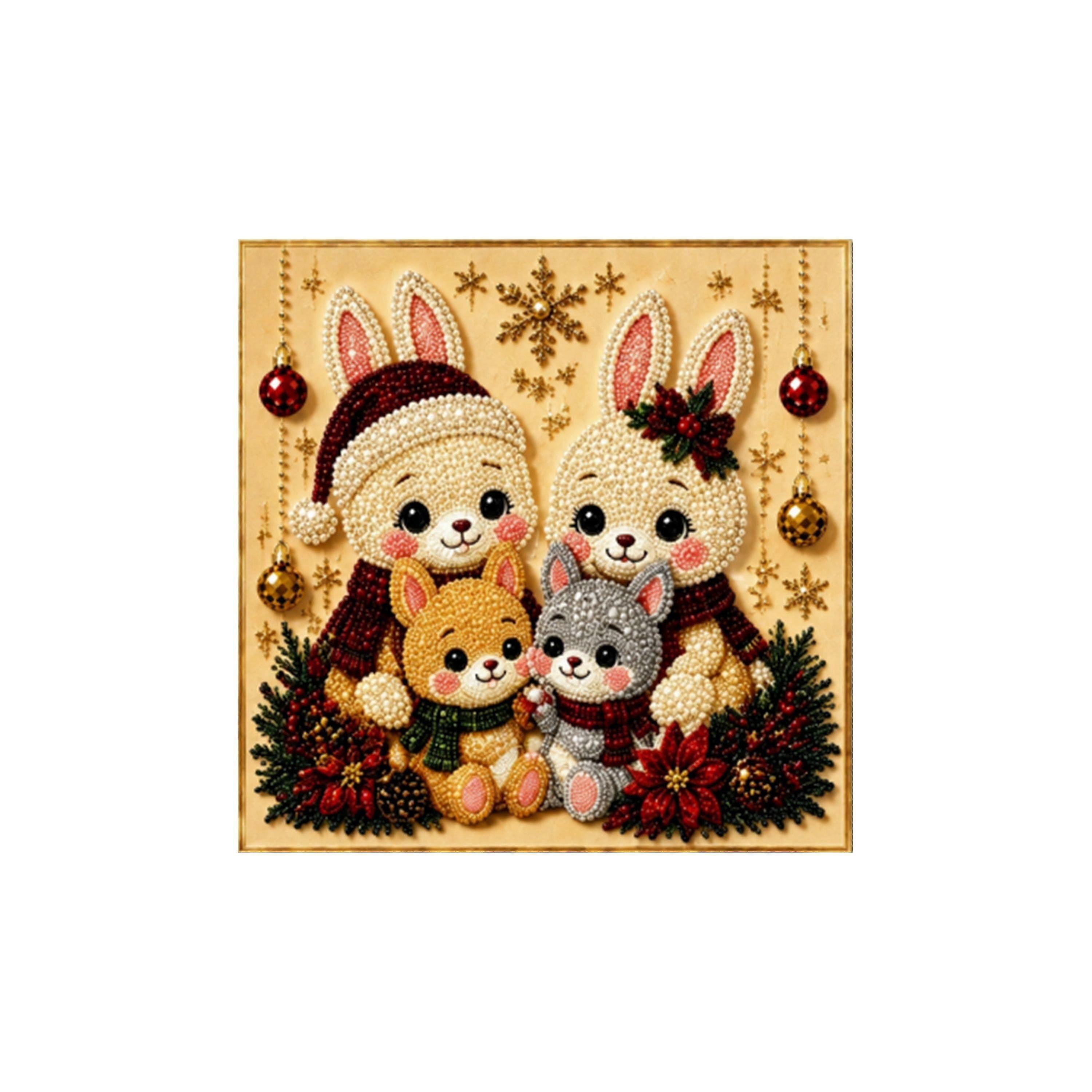 Festive Four Rabbits Diamond Kit