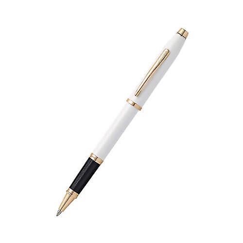 ROLLERBALL Cross Century II White Lacquer Pen w/ Polished Rose PVD Appointments