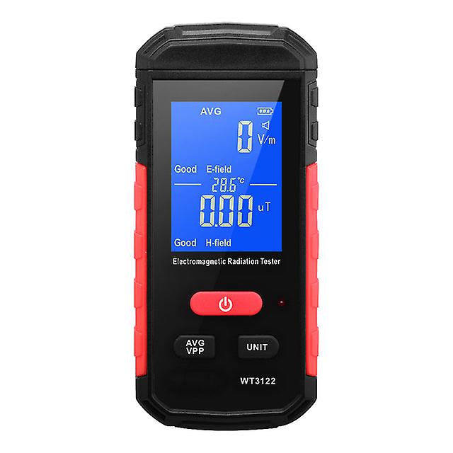 Electromagnetic Radiation Tester Emf Meter Lcd Backlight Magnetic Field Radiation Detection Alarm Average/peak Mode Rechargeable