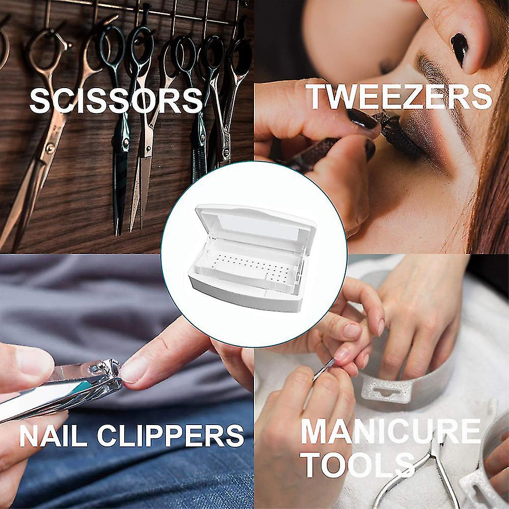Nail Tool Sterilizer Box Plastic Sterilization Tray For Tweezer Eyelash Extensions Nail Implement For Esthetician