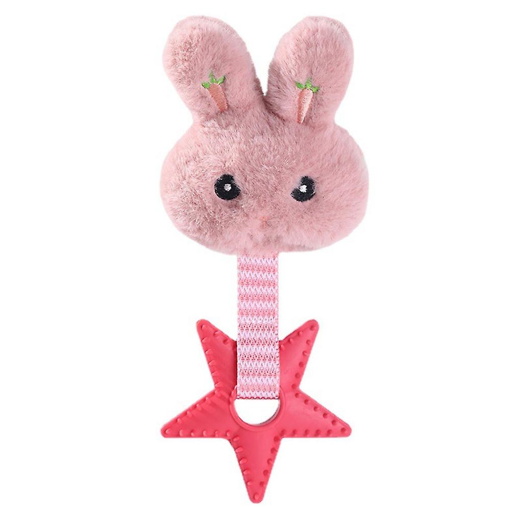 Interactive Stuffed Dog Chew Toy Cute Shape Plush Squeak Toy Durable TPR